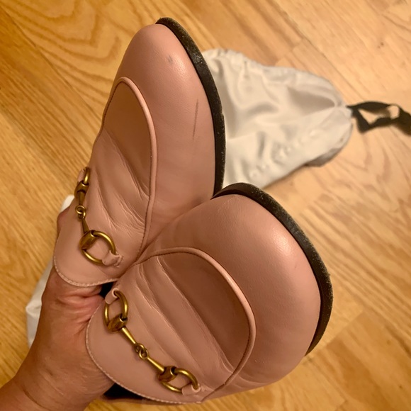 Gucci Brixton Horsebit in Perfect Pink 36.5 Leather Loafers Flats Shoes RARE - Picture 14 of 16